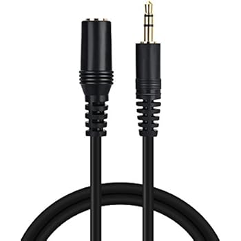 Pasow 3.5mm Stereo Male to Female Extension Audio Cable Cord (1 Feet)