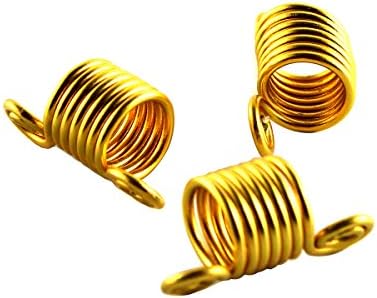 Mixed Dread Lock Dreadlocks Gold Plated Twist To Fit Hair Decoration Accessory 3 PCS in 1 package-Stretchable Size Free, Small