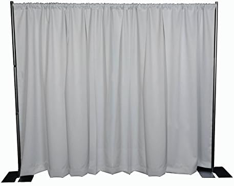 OnlineEEI Black Powdercoat Portable Pipe and Drape Backdrop Kit, No Drapes
