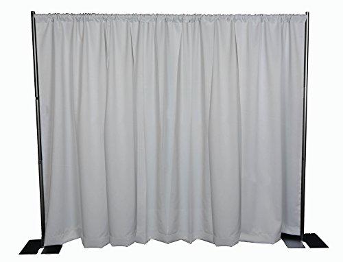 OnlineEEI Black Powdercoat Portable Pipe and Drape Backdrop Kit, No Drapes