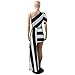 XJLUS-Apparel Off Shoulder Dresses for Women Sexy Sheath Party Clubwear Single Shoulder Stripe Dress