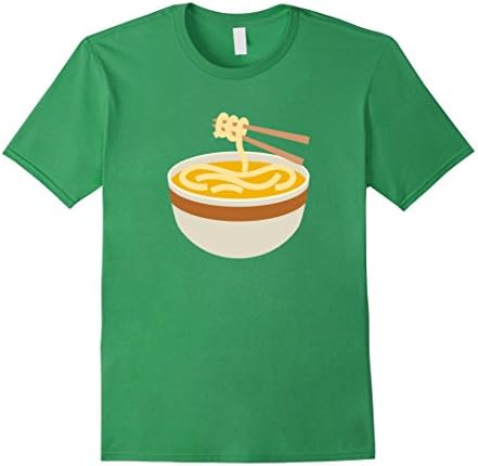 Mens Pasta Bowl Emoji T-Shirt Noodle Soup Cartoon Food Plate Large Grass