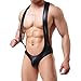 YUFEIDA Men's Athletic Supporters Faux Leather Soft Jockstrap Leotard Slim Fit Active Base Layers Jumpsuits Bodysuit