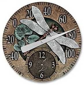 Amazon.com: Springfield 12" Poly Resin Dragonfly Clock and Thermometer