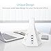 Tower Power Strip with USB by BESTEK – Vertical 6 Outlet 6 Foot Long Power Cord, 3 USB & 1 Type-C Charging Ports