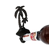 MassMall Antique Rustic Cast Iron Bottle Opener Beer Opener Vintage Style Wall Mount Bottle Opener Coconut Tree