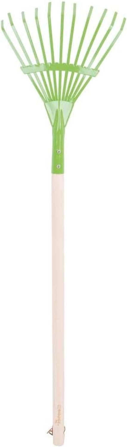 Bigjigs Toys Long Handled Leaf Rake with Wooden Handle 86cm