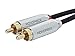 Monoprice Audio Cable - 10 Feet - Black | 3.5mm Stereo Male to RCA Stereo Male Gold Plated Cable for Mobile