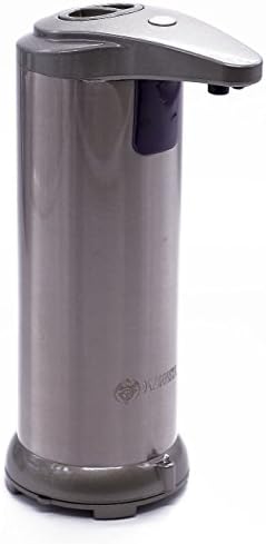 Soap Dispenser, Stainless Steel, Automatic Touchless Hand Soap Dispenser, IR Infrared Motion Sensor, Finger Resisting Coating, 280ML, 3 Adjustable Volume, Waterproof Base, For Kitchen &amp; Bathroom