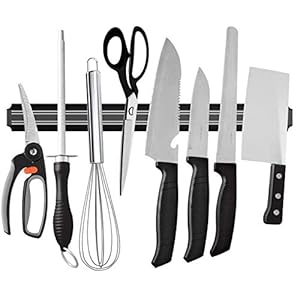 RoyalsMagnetic Knife Bar, Magnetic Knife Storage Strip, Magnet Kitchen Knife Holder, Knife Rack Strip Patti 13 Inch…