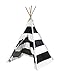 Heritage Kids Play Tent, Black and White Stripes