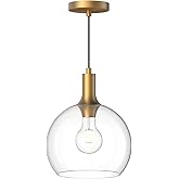 Alora Mood PD506210AGCL Castilla Pendant, Aged Gold/Clear Glass