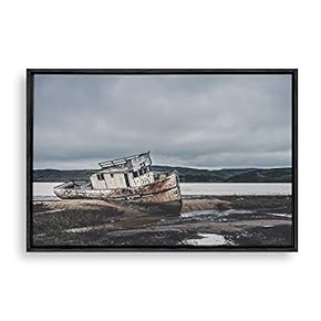 Framed Canvas Wall Art Voyage Canvas Prints Home Artwork Decoration for Living Room,Bedroom - 16x24 inches