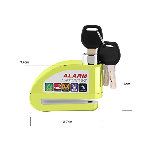 image for Qiilul Motorcycle Scooter Bicycle Anti-theft Disc Brake Lock Security 