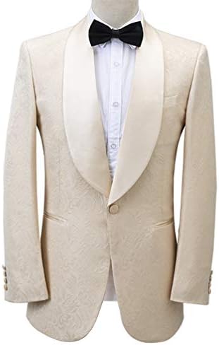 Premium Paisley Floral Flower Premium Slim Fit Tuxedo Prom Party Wedding Groom Suits Blazers Jacket Coat
