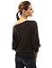 PattyBoutik Women On Off One Shoulder Semi-Sheer Sweater (Black Medium)