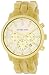 Michael Kors Women's MK5217 Oversized Horn Watch, Ivory Tone Plastic Link Quartz Chronograph Gold Tone Mother Of Pearl