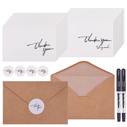 100 Pack 4x6 Thank You Cards with Envelopes and Stickers,Thank You ...