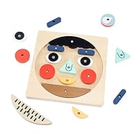 Scootive Face Shape Wooden Puzzles for Toddlers 1 2 3 Years Old,Best Boys &Girls Gift Preschool Learning Toys with Bright Color Shapes