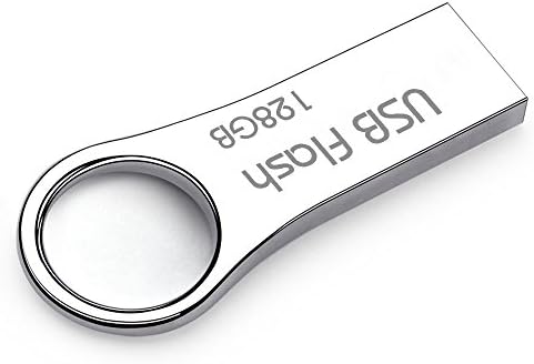 Memory Stick 128GB USB 2.0 Flash Drive with Keychain (PU/5001/128) - Silver