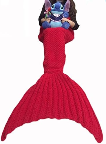 Mermaker ®Handmade Sleeping Bag Knitting Mermaid Blanket Suitable for All Seasons for Adult and Kids 71"x35"