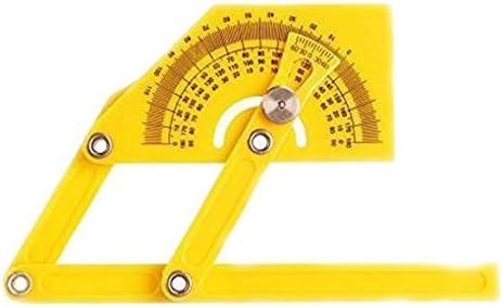 QIANDUOO 2pcs/set Plastic 180°Activity Protractor Angle Finder Angle Ruler Scale Angle with Craftsman Builder Carpenter Yellow