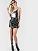 Milumia Women's Scoop Neck Open Back Spaghetti Strap Halter Leotard Cami Bodysuit Romper Black and White Small