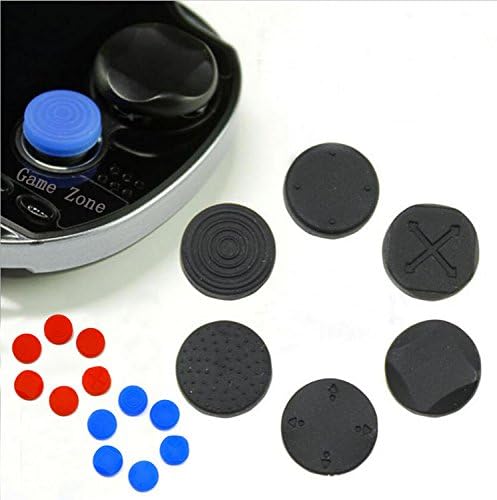 1 Set Analog Silicone Thumb Stick Grip Joystick Caps Cover for PSV 1000 2000 Black