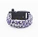 Core Survival Paracord Bracelet - Hiking Multi Tool, Emergency Whistle, Compass for Hiking, Camp Fire Starter (Purple Camo, 9