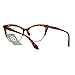 SA106 Womens High Point Squared Half Rim Look Cat Eye Glasses Tortoise