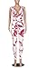 Mr.Seven Womens Sleeveless Deep V-neck Floral Printed Long Pants Jumpsuits Rompers (L, Rose)