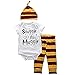 Mellons Baby Snuggle this Muggle Short Boys Girls Sleeve Striped Pants and Bodysuit Outfit with Hat SIZE 70