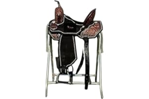 AD SADDLER Leather Western Barrel Horse Saddle Handmade Premium Racing Comfort Riding Trail Equestrian Tooled Carved for Best