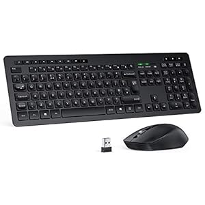 Jelly-Comb-Wireless-Keyboard-and-Mouse-Set-24-GHz-Wireless-Keyboard-Mouse-Combo-with-Nano-USB-Receiver-for-PC-Desktop-Computer-Laptop-PC-14-Shortcut-Buttons-QWERTY-UK-Layout-Black Jelly Comb Wireless Keyboard and Mouse Set, 2.4 GHz Wireless Keyboard Mouse Combo with Nano USB Receiver for PC Desktop…