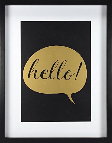 RoomMates Linden Ave Wall Décor AVE10058 Hello , 11" x 14", Gold