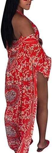 WentShopping Women Sexy Three Pieces Tops Bottoms and Floral Cover-UPS Summer Beach Swimsuits