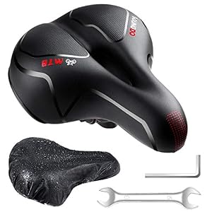 Bike Seat, YOUNGDO Bicycle Saddle Comfortable Soft Wide Road Bike Gel Saddles, Breathable Mountain Bike Seat, Suitable…