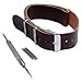 Dark Brown 20mm Synthetic Leather Watch Strap with Spring bar Tool and 4 Spring Bars - Barron Watch Company [BWC]