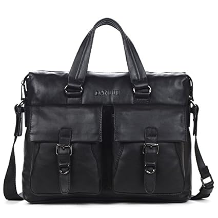Hannea DANJUE Men Business Briefcase Genuine Leather Big Capacity Men Handbag Fashion Men Bags Double Bag Messenger Bag Male
