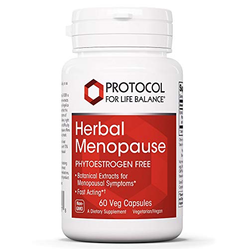 Protocol For Life Balance - Meno Transition (Herbal Menopause) - Phytoestrogen Free, Support for Menopausal Symptom Like Hot Flashes, Night Sweats, Moodiness, Fatigue, More - 60 Veg Capsules