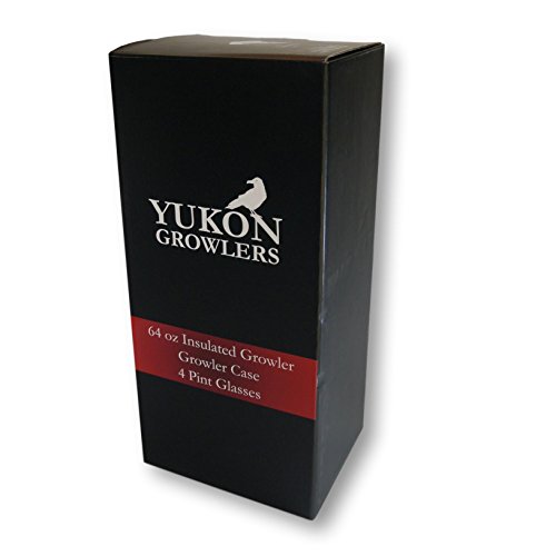Yukon Growlers Gift Set Insulated 64 oz Beer Growler with Carrying