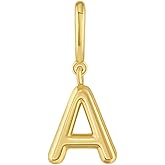 gorjana - Alphabet Helium Parker Charm - 18k Gold-Plated Finish - Initial Design Charm - Hinge Closure - Lightweight and Comfortable