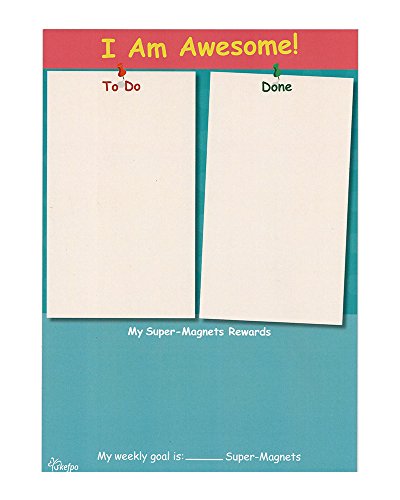 Kefpo Magnetic Daily Responsibility Chore Chart for Kids, Promotes Responsibility and Self Care, size 8.2 x 11.2 Inch