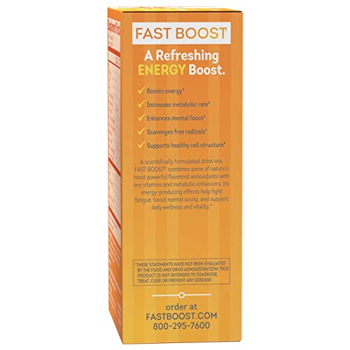 WonderSlim FAST BOOST Energy Drink Mix with B12, Orange Multivitamins