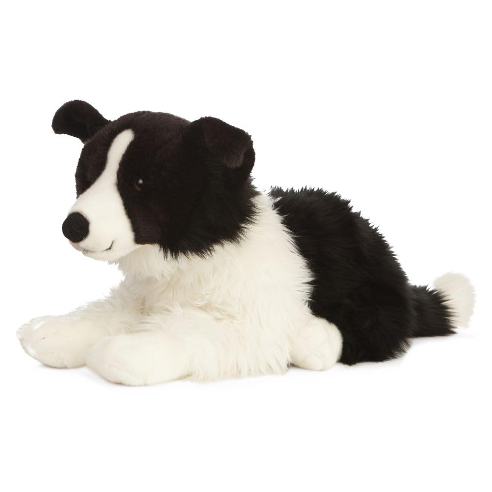 Living Nature Giant Border Collie, Realistic Soft Cuddly Dog Toy, Naturli Eco-Friendly Plush, 60cm