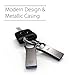 Silicon Power 10PK 16GB Jewel J80 Metallic Capless USB 3.0 Flash Drive for Windows/Mac - Titanium, Zinc Alloy (SP016GBUF3J80V1TAM)