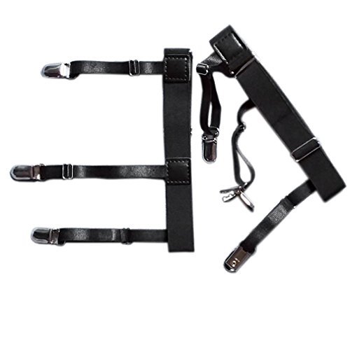 Sewanz Mens 1 Pair Dress Shirt Stays Adjustable Garter Belts