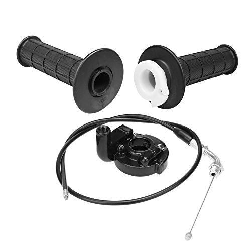 Twist throttle accelerator handle grips and cable set f…