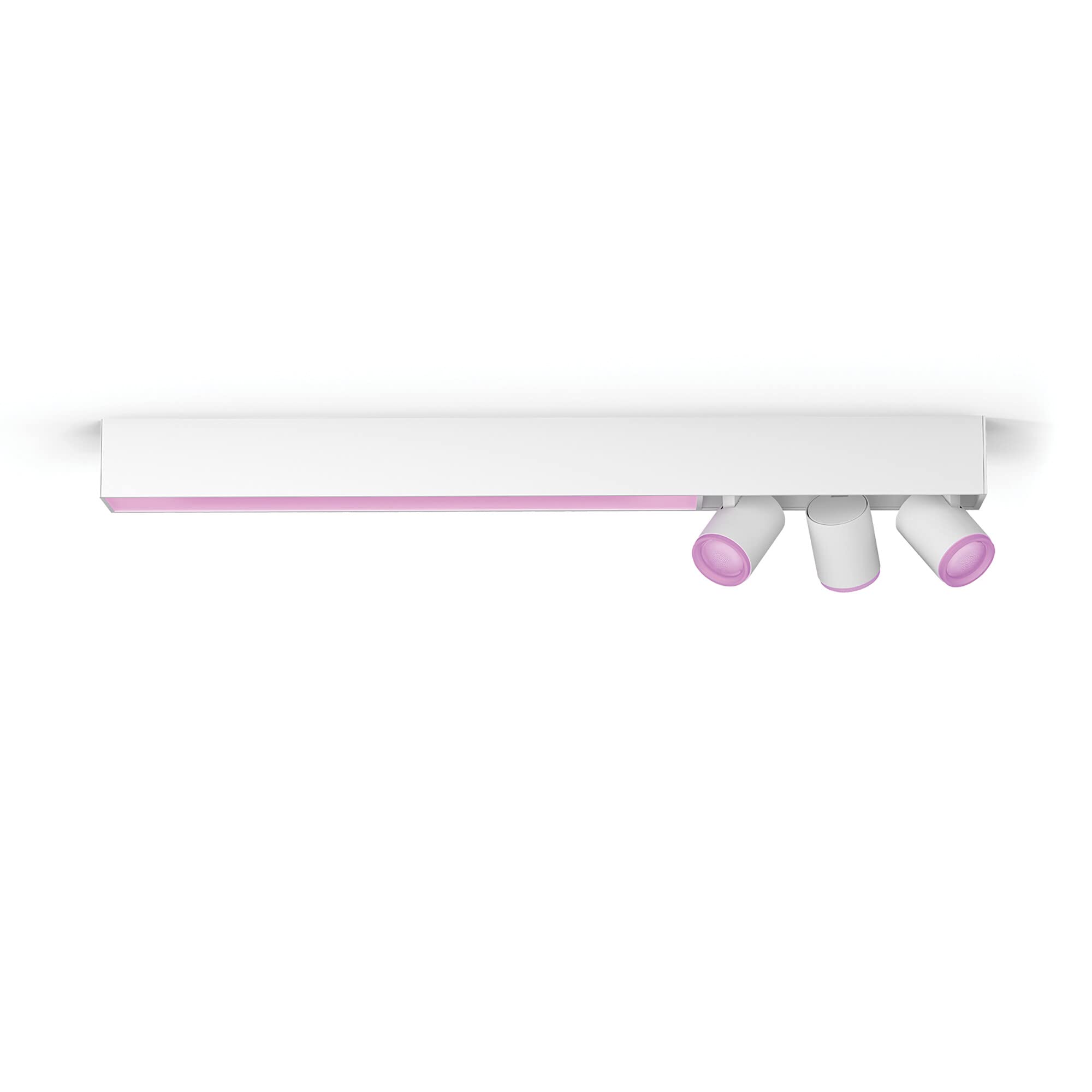 Philips Hue Centris White and Colour Ambiance Smart Ceiling Bar Light, 3X SpotLights [GU10 Spot] with Bluetooth, White. Works with Alexa, Google Assistant and Apple HomeKit., 915005928401