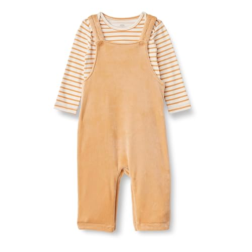 Amazon Essentials x Sofia Grainge Unisex Babies' Velour Overall and Long Sleeve…